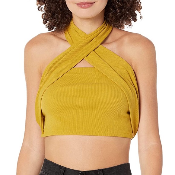 Signed Blake x The Drop | NWOT Convertible Crop Top in Citronelle - Picture 2 of 11